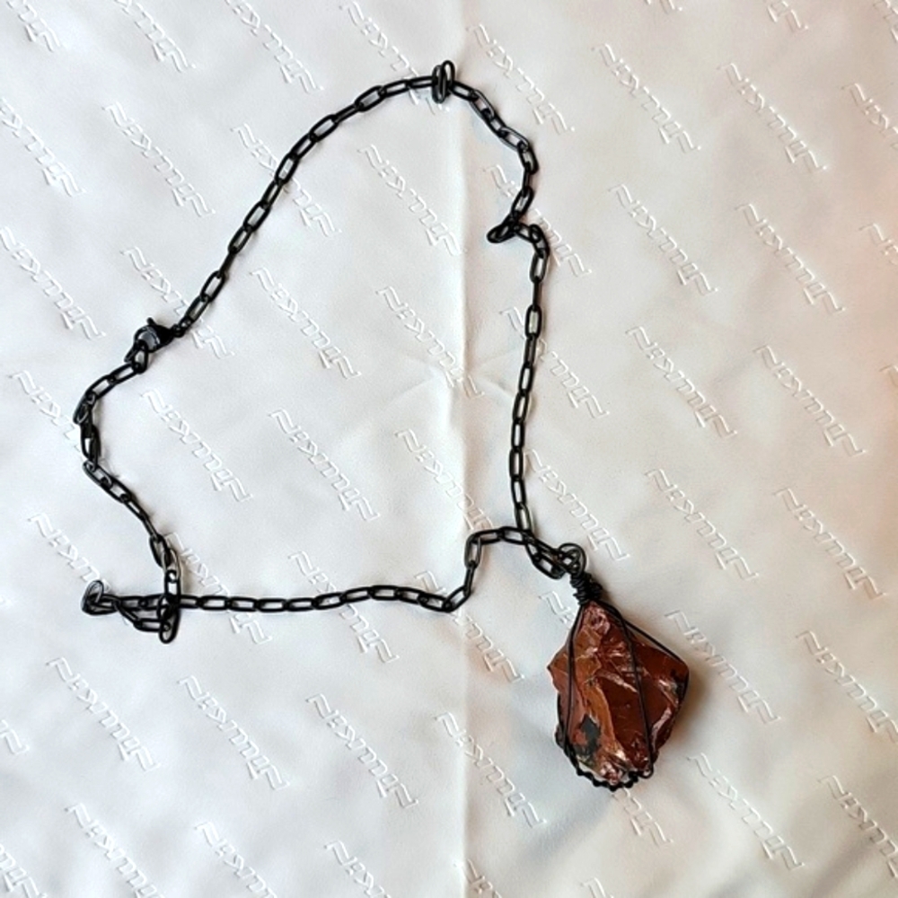 Custom Made Real Stone Brown Stone Pendant